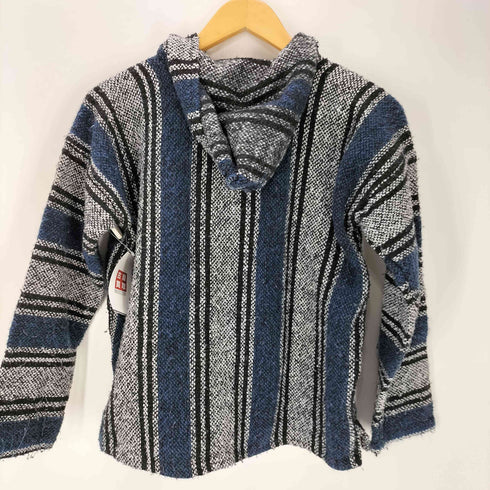 VEL-MEX メキシコ製 モノクロ ストライプ メキシカン パーカー レディース import:M