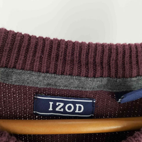 アイゾッド IZOD ワンポイント ロゴ 刺繍 Vネック コットン アクリル ニット セーター メンズ import:L