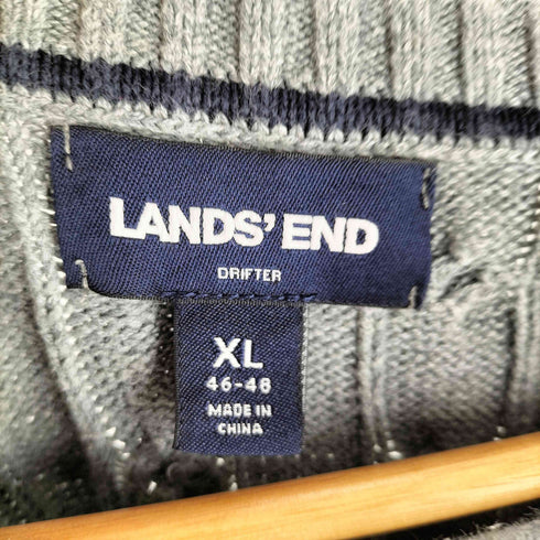 ランズエンド LANDS END DRIFTER コットン ケーブル ニット セーター メンズ import:XL