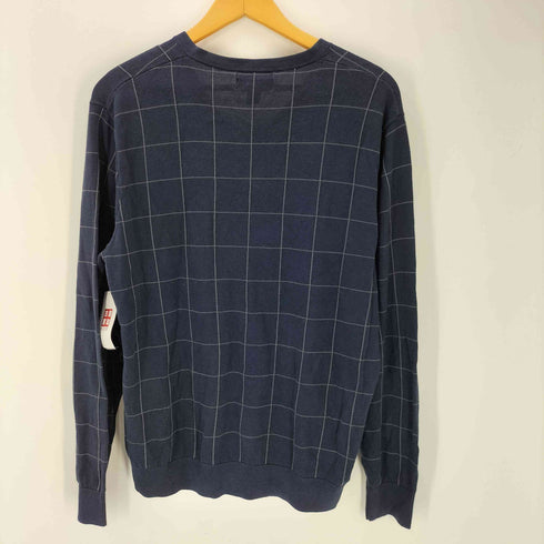 ランズエンド LANDS END SUPIMA COTTON スーピマコットン グラフチェック ニット カットソー メンズ import:L
