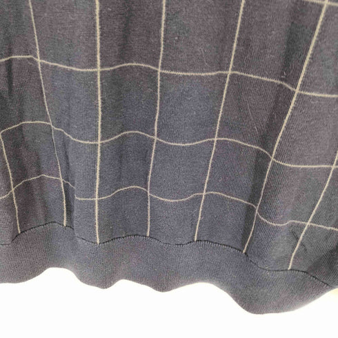 ランズエンド LANDS END SUPIMA COTTON スーピマコットン グラフチェック ニット カットソー メンズ import:L