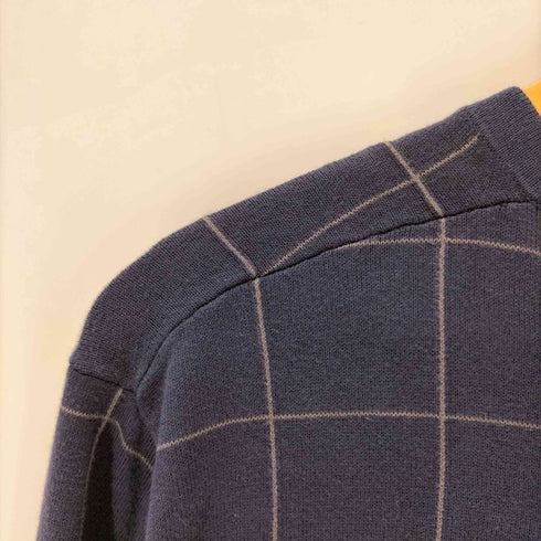 ランズエンド LANDS END SUPIMA COTTON スーピマコットン グラフチェック ニット カットソー メンズ import:L
