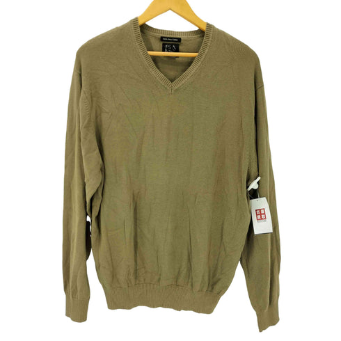ジョスエーバンク Jos A Bank 00S Pima Cotton ピマコットン Vネック コットン ニット セーター メンズ import:L