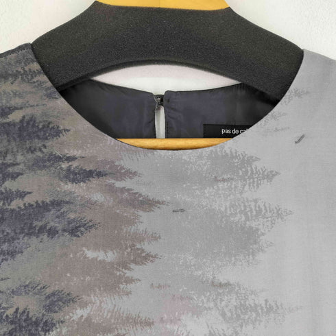 パドカレ pas de calais 転写プリント ノースリーブワンピース レディース 38