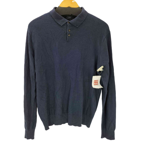 ジェイクルー J.CREW HARBOR COTTON メリノウール混 コットン ナイロン ニット L/S ポロ シャツ メンズ import:M