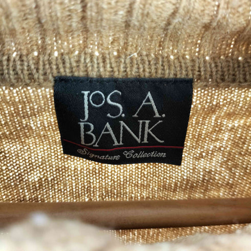 ジョスエーバンク Jos A Bank 00S LAMBS WOOL ラムウール ナイロン 花柄 ハーフジップ ニット セーター メンズ import:L