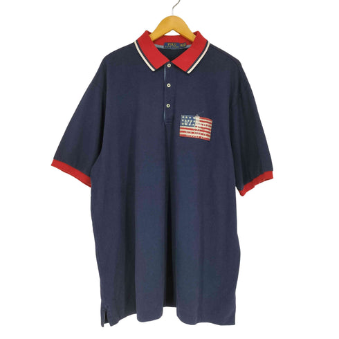 ポロラルフローレン POLO RALPH LAUREN 星条旗デザインポロシャツ メンズ 2XL