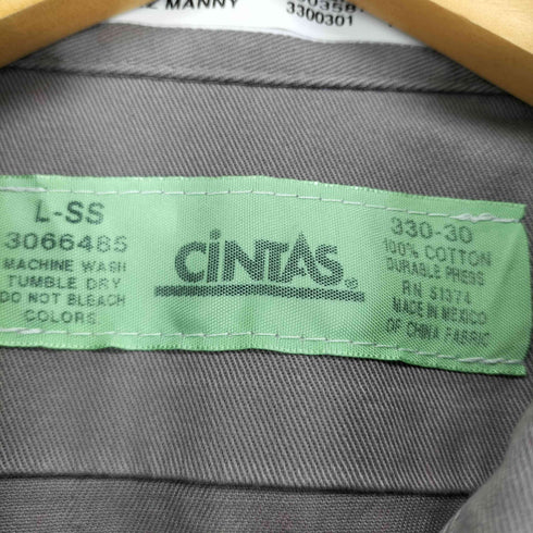 シンタス CINTAS フロントワッペンワークシャツ メンズ L