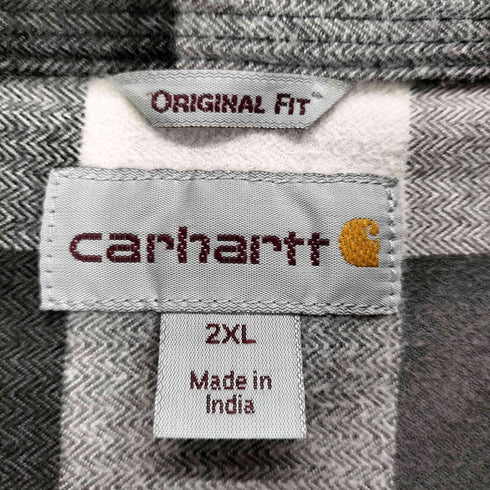 カーハート Carhartt ORIGINAL FIT ロゴ刺繍ネルシャツ メンズ 2XL
