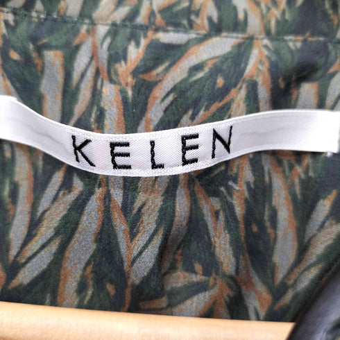 ケレン kelen リーフプリント デザインワンピース レディース import:M