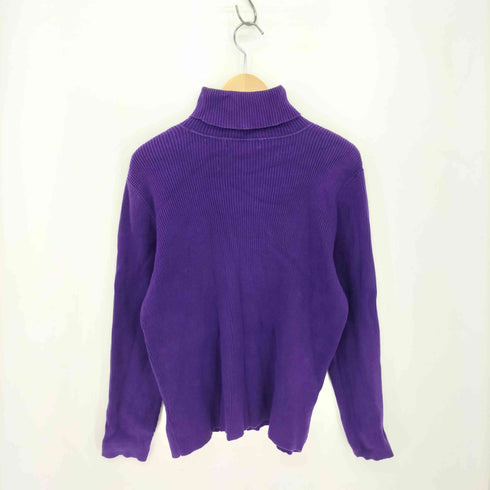 ローレンラルフローレン LAUREN RALPH LAUREN タートルネック リブ コットンニット セーター レディース XL