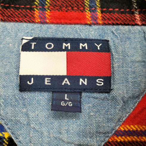 トミージーンズ tommy jeans ジップネルシャツ メンズ L
