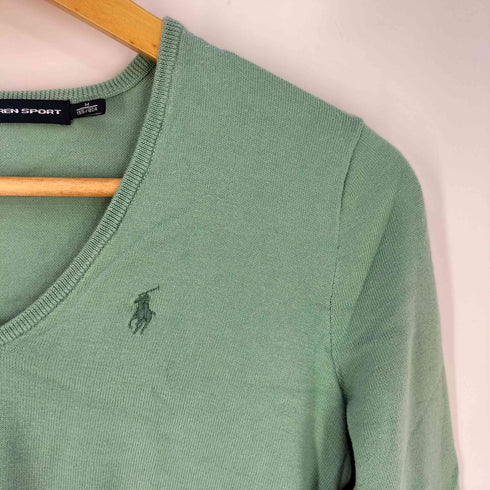 ラルフローレンスポーツ RALPH LAUREN SPORT ポニー刺繍 Vネックニット レディース import:M