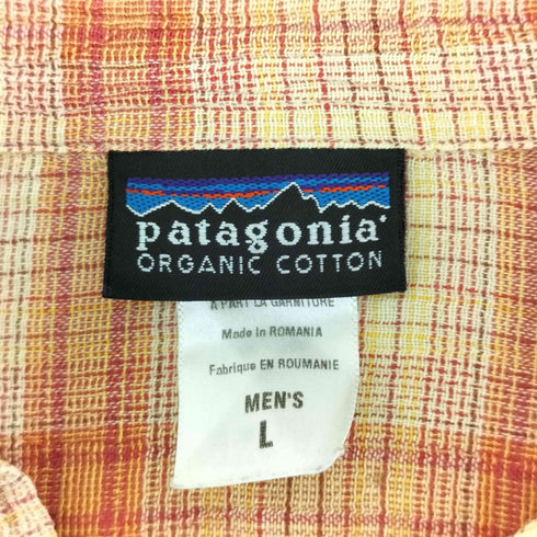 パタゴニア patagonia 00s ORGANIC COTTON オープンカラーオンブレチェックシャツ メンズ import:L