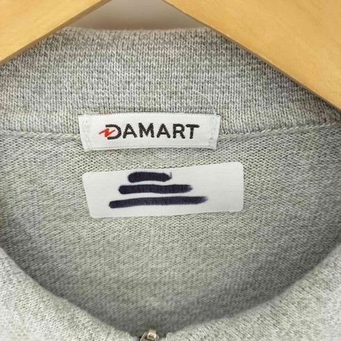 DAMART 3D デザイン ハーフジップ コットンニットポロ メンズ