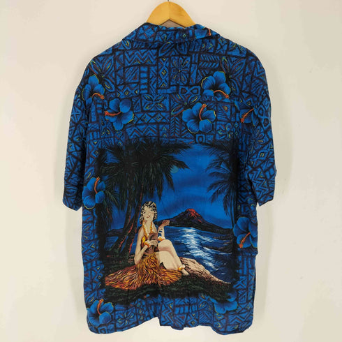 ケニントン kennington 90s ウクレレ ガールプリント アロハシャツ メンズ JPN:XL