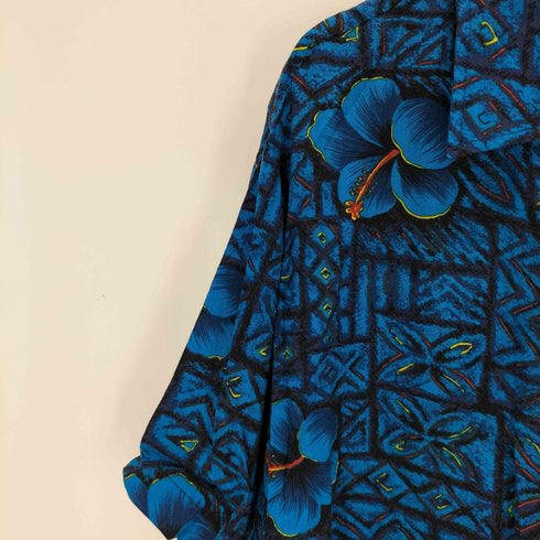 ケニントン kennington 90s ウクレレ ガールプリント アロハシャツ メンズ JPN:XL