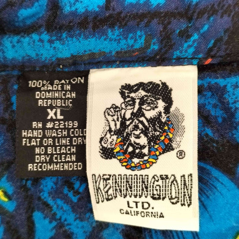 ケニントン kennington 90s ウクレレ ガールプリント アロハシャツ メンズ JPN:XL