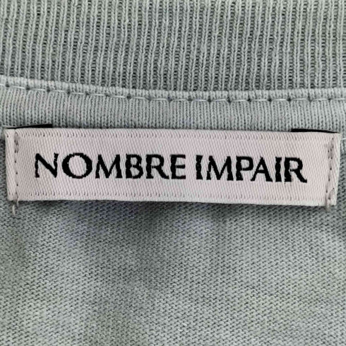ノンブルアンペール NOMBRE IMPAIR Color-Saxe White ロゴ クルーネックTシャツ メンズ FREE