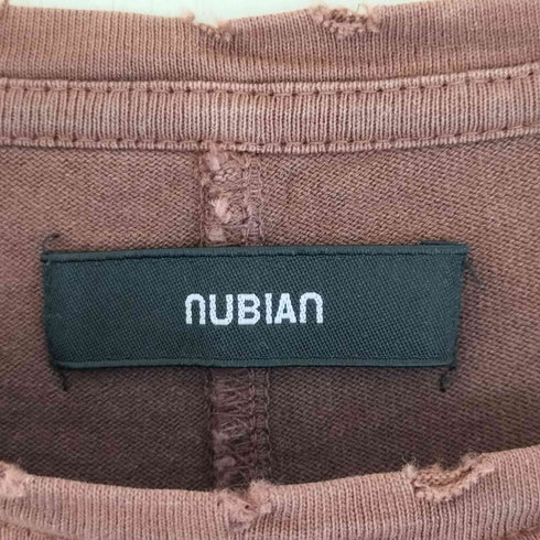 ヌビアン NUBIAN ダメージ加工 ヘビーウェイトL/Sカットソー メンズ