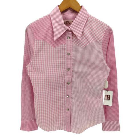 Stockholm (Surfboard) Club Pink Western Shirt ギンガムチェック ウエスタンシャツ レディース import:S