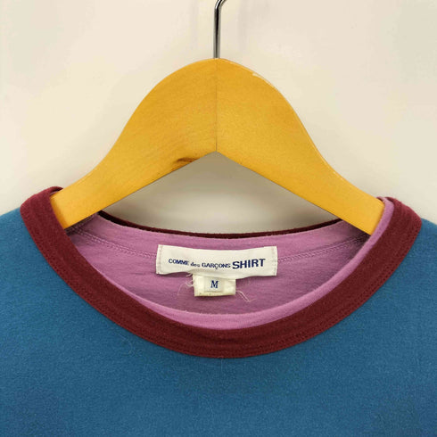 コムデギャルソンシャツ COMME des GARCONS SHIRT クレイジーパターン フェイクレイヤード マルチカラーカットソー メンズ M