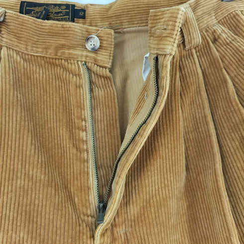 エディーバウアー Eddie Bauer 80S 黒タグ後期 3タック コーデュロイ ショーツ レディース 12