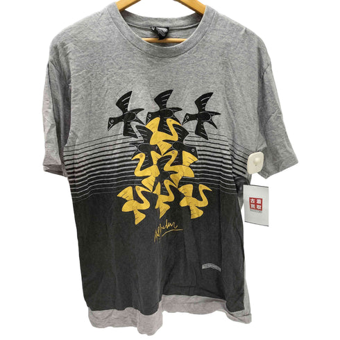 M.C.Escher 騙し絵 アート プリント Tシャツ シングルステッチ メンズ F