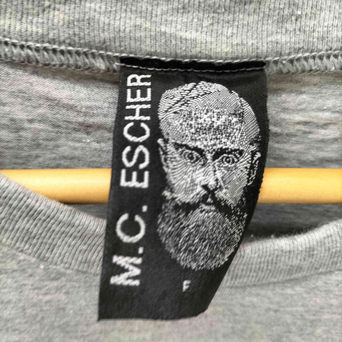 M.C.Escher 騙し絵 アート プリント Tシャツ シングルステッチ メンズ F