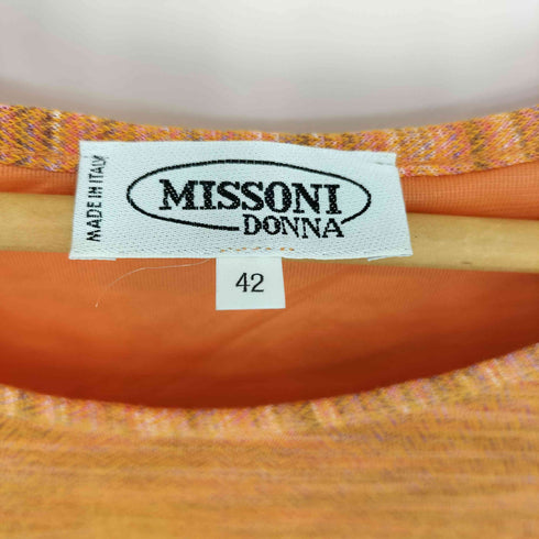 ミッソーニ MISSONI DONNA 総柄 半袖ワンピース レディース 42