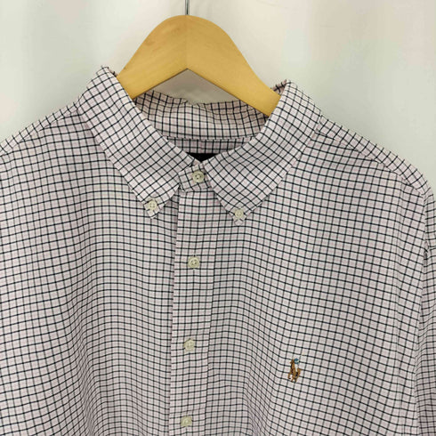 ラルフローレン RALPH LAUREN CLASSIC FIT ポニー刺繍 マドラスチェック BD 長袖シャツ メンズ XXL