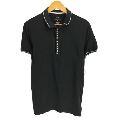 アルマーニエクスチェンジ ARMANI EXCHANGE ロゴプリント ハーフジップ 半袖ポロシャツ メンズ import:M
