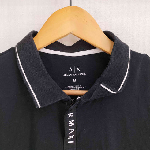 アルマーニエクスチェンジ ARMANI EXCHANGE ロゴプリント ハーフジップ 半袖ポロシャツ メンズ import:M