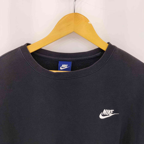 ナイキ NIKE ワンポイントロゴ刺繍 クルーネック スウェット トレーナー メンズ L
