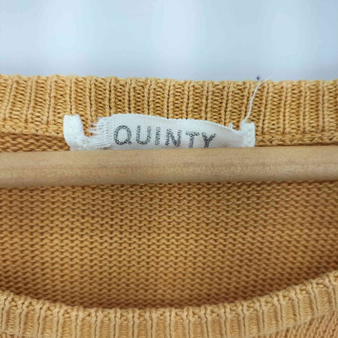 QUINTY コットンニット 半袖Tシャツ メンズ