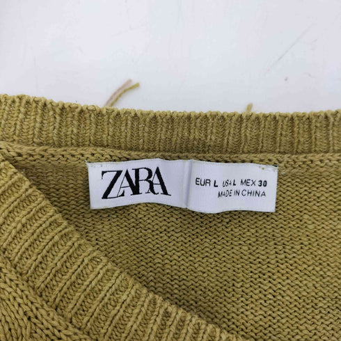 ザラ ZARA ショート丈ニットカーディガン レディース L