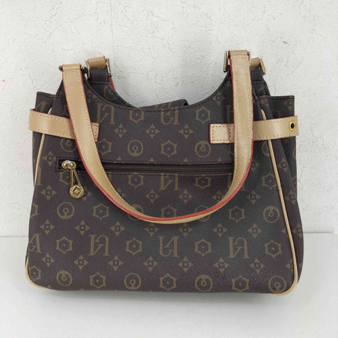 UGO VALENTINO モノグラム総柄 レザーハンドバッグ レディース