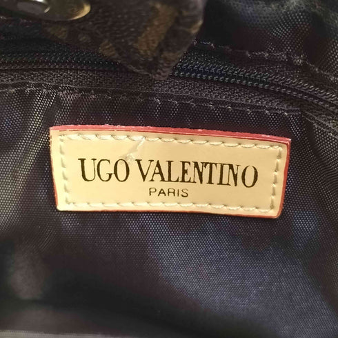 UGO VALENTINO モノグラム総柄 レザーハンドバッグ レディース