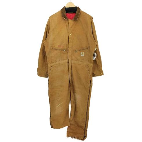カーハート Carhartt 70s USA製 SCOVILLジッパー ダック地 襟コーデュロイ つなぎ メンズ 48R