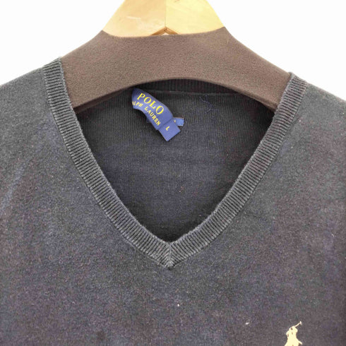 ポロラルフローレン POLO RALPH LAUREN pima cotton ポニー刺繍 Vネックトレーナー メンズ L
