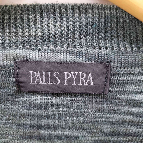PARIS PYRA メランジ フラワー 刺繍 装飾 プルオーバー クルーネック ニット セーター メンズ JPN:M