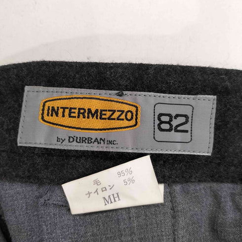 インターメッツォ INTERMEZZO by DURBAN 1タック ウールメルトンスラックスパンツ メンズ 82