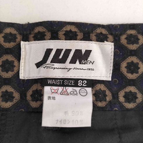 ジュンメン JUN MEN 90s YZIP サイドアジャスターベルト ウールメルトン 1タック スラックスパンツ メンズ 82