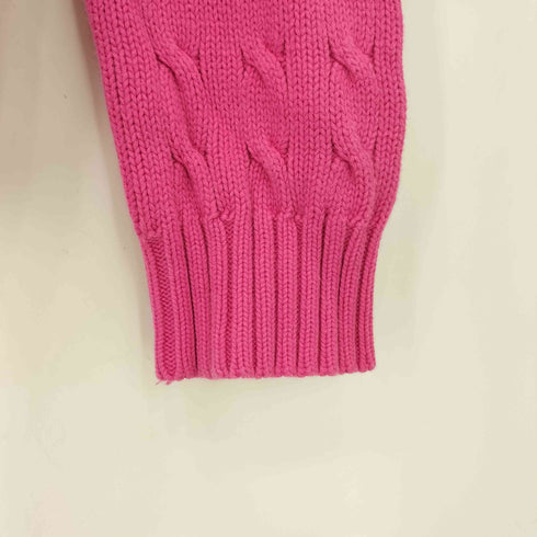 ラルフローレンスポーツ RALPH LAUREN SPORT ポニー刺繍 コットン Vネックケーブルニットセーター レディース XL