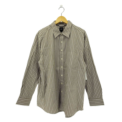 ギャップ Gap ストライプ レギュラーカラー長袖シャツ メンズ XL