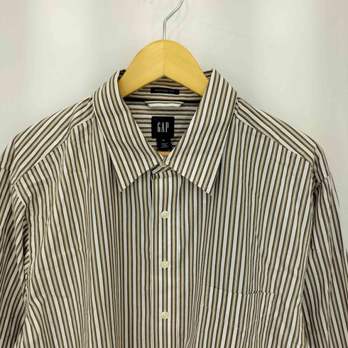 ギャップ Gap ストライプ レギュラーカラー長袖シャツ メンズ XL