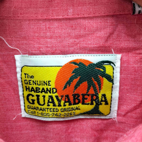 ハバンド HABAND CUAYABERA 90S ジップアップ 半袖 刺繍 キューバ シャツ メンズ import:M