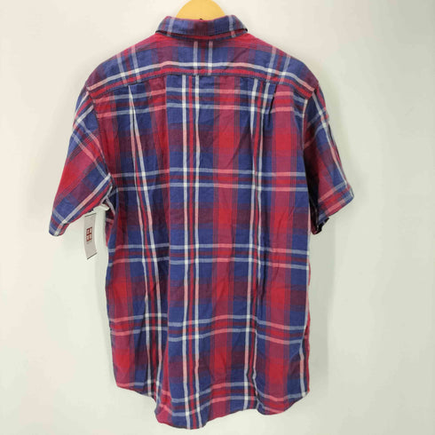 ポロスポーツラルフローレン POLO SPORT RALPH LAUREN インド製 綿麻 コットン リネン マドラスチェック 半袖 レギュラーカラー シャツ ビックサイズ メンズ import:L