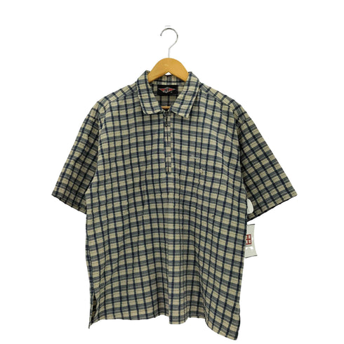 ベアー Bear ボールジップ チェック柄 半袖シャツ メンズ L