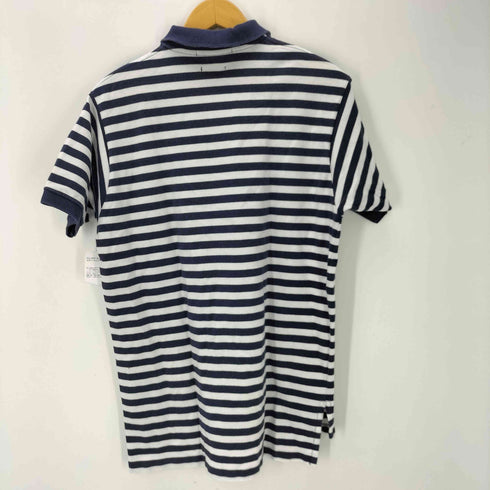 ポロスポーツラルフローレン POLO SPORT RALPH LAUREN 90S USA製 SPORT FIT スポーツ フィット ポニー刺繍 ボーダー 半袖 ポロシャツ メンズ import:L